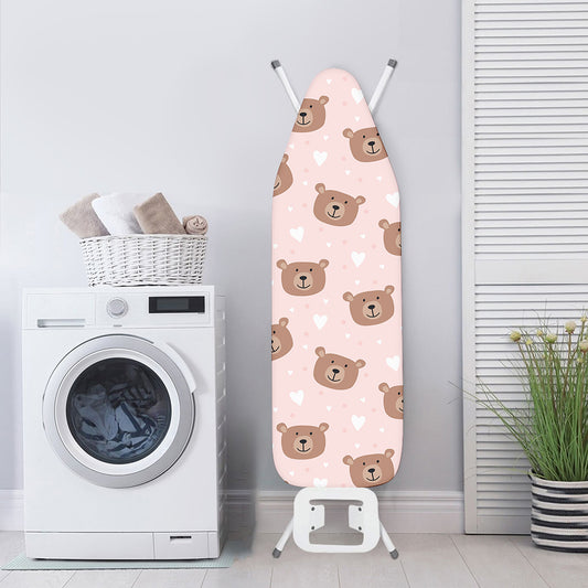 Cute Brown Bear Pattern Print Ironing Board Cover