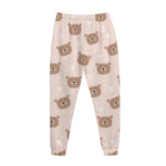 Cute Brown Bear Pattern Print Jogger Pants