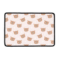 Cute Brown Bear Pattern Print Kitchen Mat