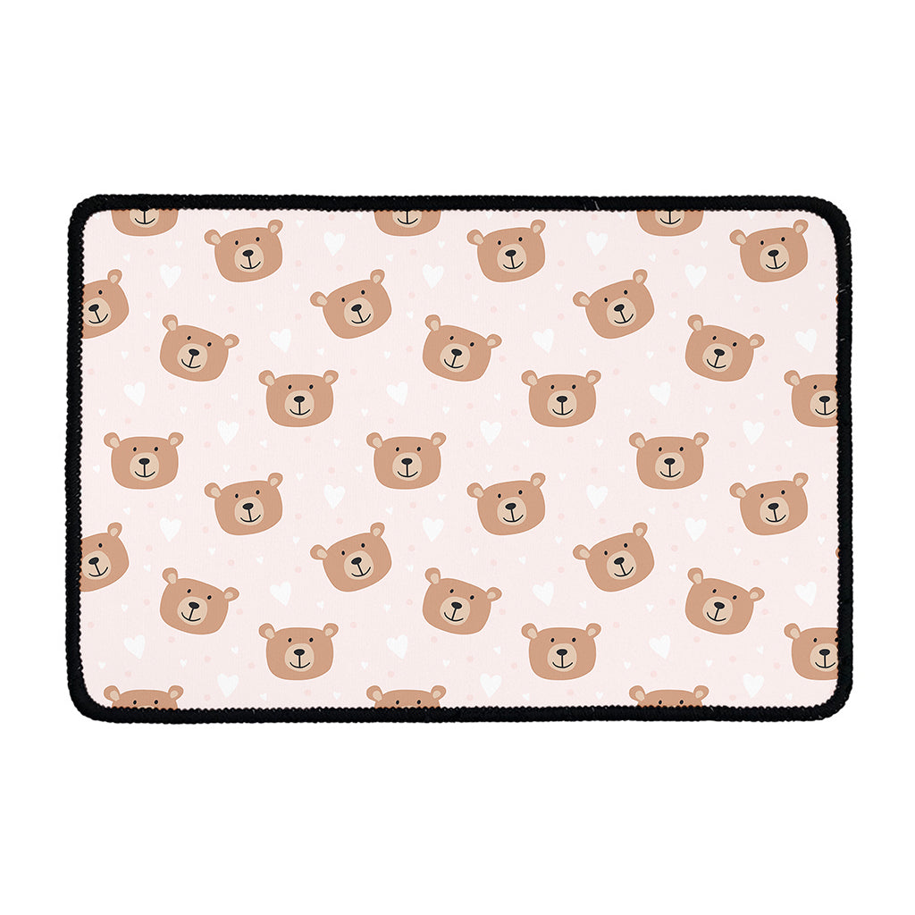 Cute Brown Bear Pattern Print Kitchen Mat