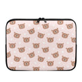 Cute Brown Bear Pattern Print Laptop Sleeve