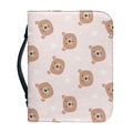 Cute Brown Bear Pattern Print Leather Bible Cover