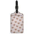 Cute Brown Bear Pattern Print Luggage Tag