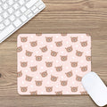 Cute Brown Bear Pattern Print Mouse Pad