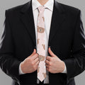 Cute Brown Bear Pattern Print Necktie