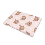 Cute Brown Bear Pattern Print Pet Cooling Mat Cover