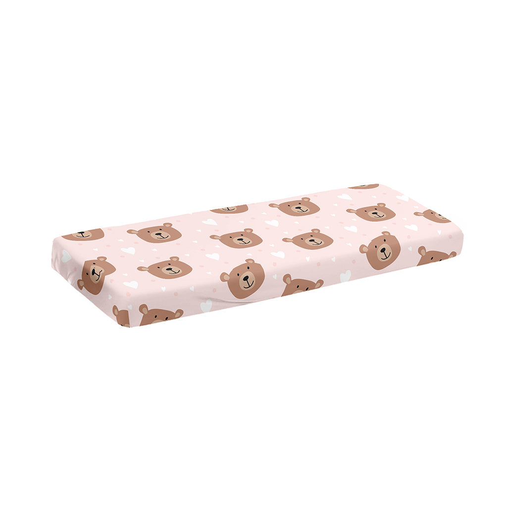 Cute Brown Bear Pattern Print Piano Keyboard Cover