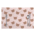 Cute Brown Bear Pattern Print Placemat