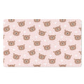 Cute Brown Bear Pattern Print Polyester Doormat