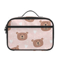 Cute Brown Bear Pattern Print Portable Lunch Bag