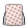 Cute Brown Bear Pattern Print Rectangular Crossbody Bag