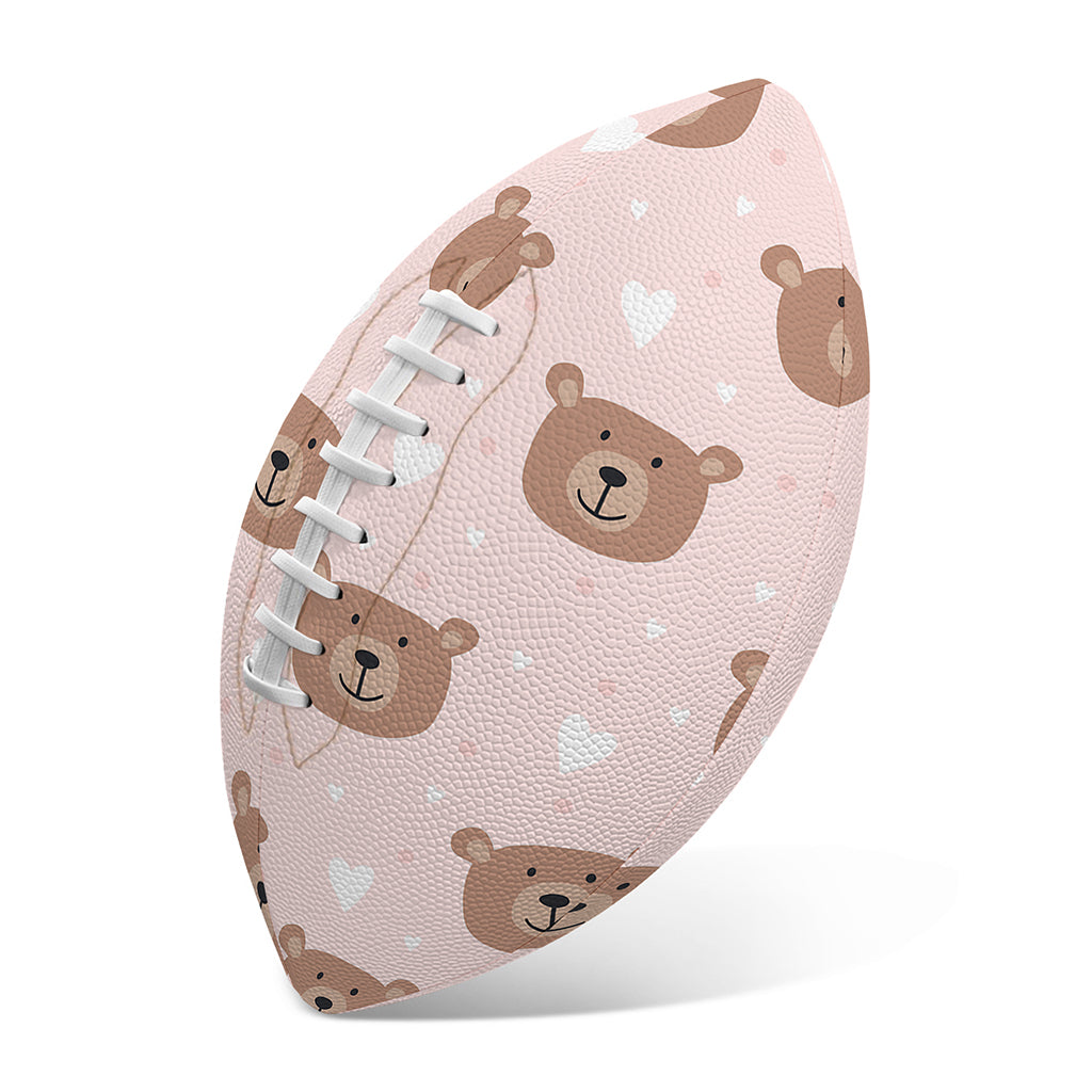Cute Brown Bear Pattern Print Rugby Ball