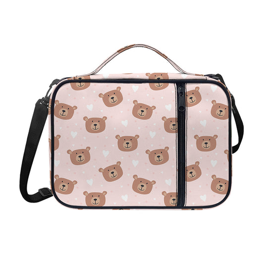 Cute Brown Bear Pattern Print Shoulder Strap Bible Bag