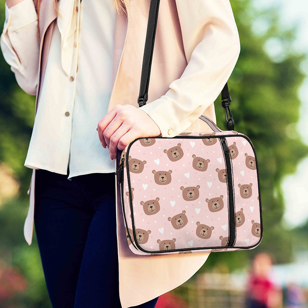 Cute Brown Bear Pattern Print Shoulder Strap Bible Bag