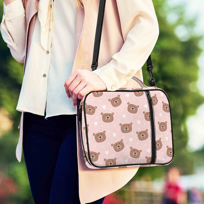 Cute Brown Bear Pattern Print Shoulder Strap Bible Bag