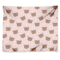 Cute Brown Bear Pattern Print Tapestry