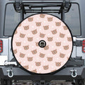 Cute Brown Bear Pattern Print Tire Cover With Camera Hole