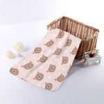 Cute Brown Bear Pattern Print Towel