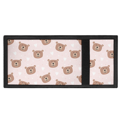 Cute Brown Bear Pattern Print Trifold Wallet