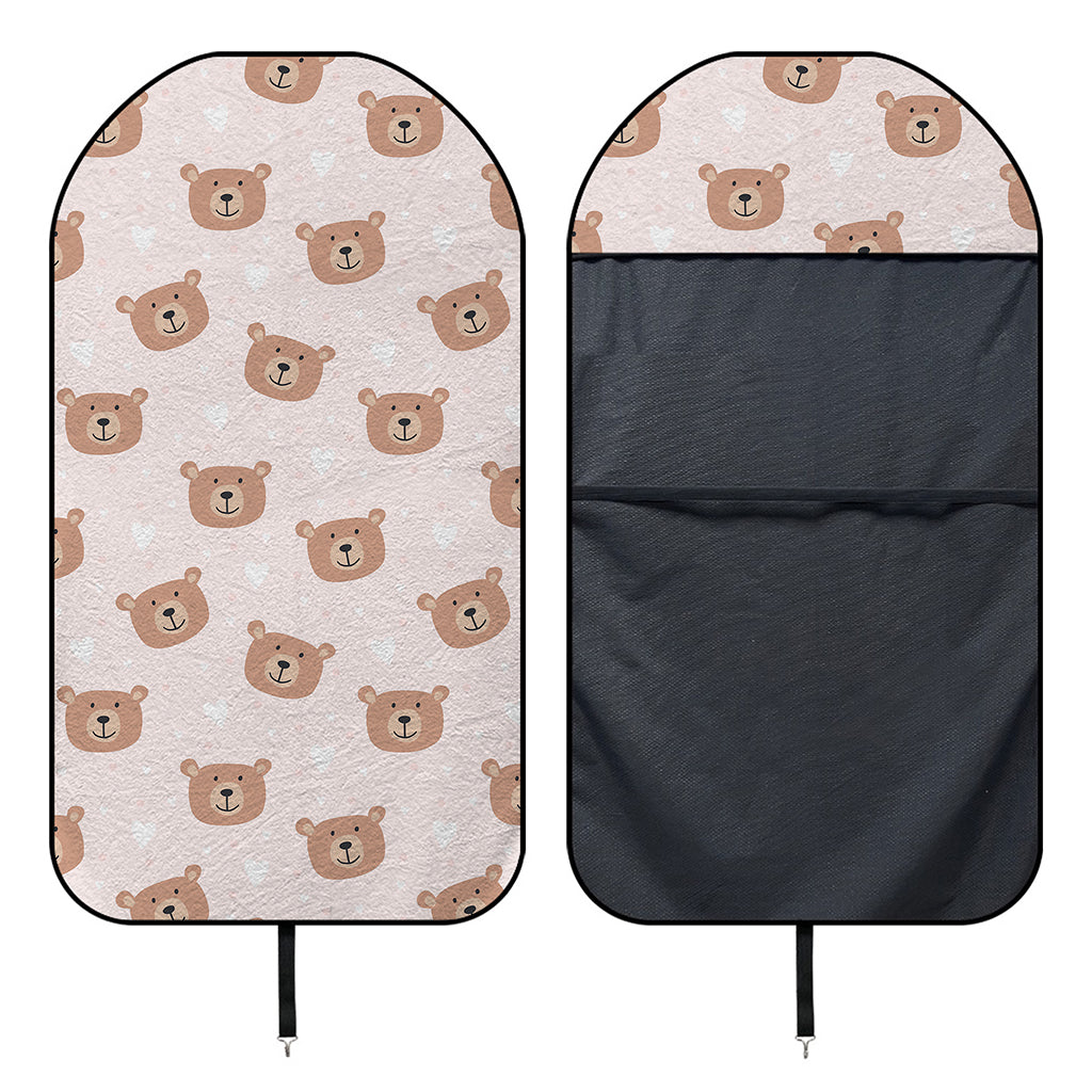 Cute Brown Bear Pattern Print Waterproof Car Seat Cover