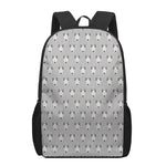 Cute Bull Terrier Faces Pattern Print 17 Inch Backpack
