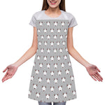Cute Bull Terrier Faces Pattern Print Adjustable Apron