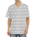 Cute Bull Terrier Faces Pattern Print Aloha Shirt