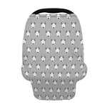 Cute Bull Terrier Faces Pattern Print Baby Seat Cover