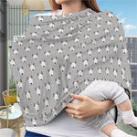 Cute Bull Terrier Faces Pattern Print Baby Seat Cover