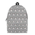 Cute Bull Terrier Faces Pattern Print School Backpack