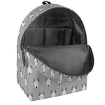 Cute Bull Terrier Faces Pattern Print Backpack