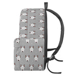 Cute Bull Terrier Faces Pattern Print Backpack