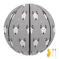Cute Bull Terrier Faces Pattern Print Basketball