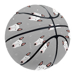 Cute Bull Terrier Faces Pattern Print Basketball