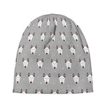 Cute Bull Terrier Faces Pattern Print Beanie