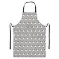 Cute Bull Terrier Faces Pattern Print Bib Apron With Pocket