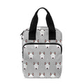 Cute Bull Terrier Faces Pattern Print Bible Tote Bag