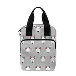 Cute Bull Terrier Faces Pattern Print Bible Tote Bag