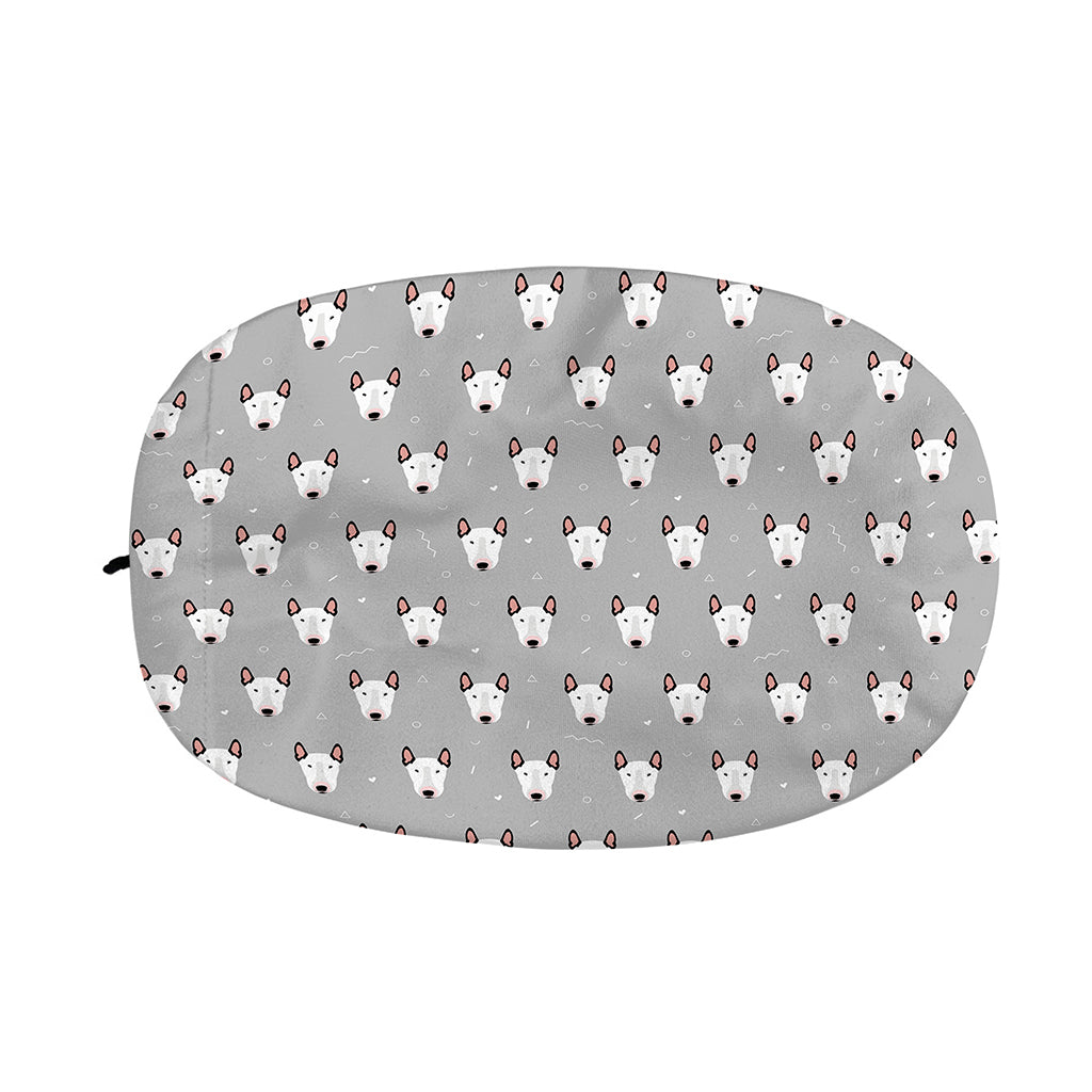 Cute Bull Terrier Faces Pattern Print Car Side Mirror Covers