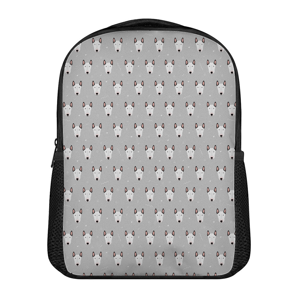 Cute Bull Terrier Faces Pattern Print Casual Backpack