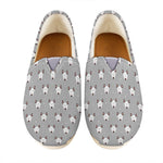 Cute Bull Terrier Faces Pattern Print Casual Shoes