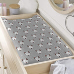 Cute Bull Terrier Faces Pattern Print Changing Pad Cover