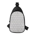 Cute Bull Terrier Faces Pattern Print Sling Bag