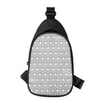 Cute Bull Terrier Faces Pattern Print Chest Bag