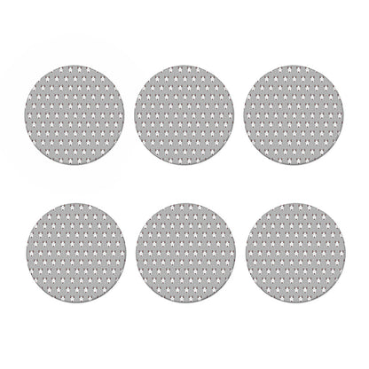 Cute Bull Terrier Faces Pattern Print Coaster Set