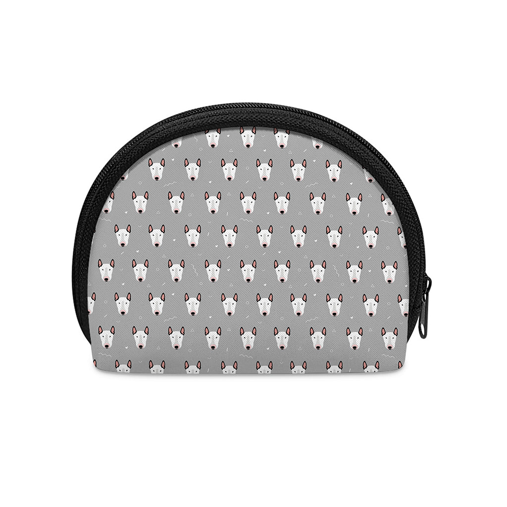 Cute Bull Terrier Faces Pattern Print Coin Purse