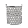 Cute Bull Terrier Faces Pattern Print Collapsible Laundry Basket