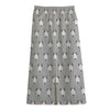 Cute Bull Terrier Faces Pattern Print Cotton Front Slit Maxi Skirt