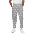 Cute Bull Terrier Faces Pattern Print Cotton Pants