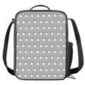 Cute Bull Terrier Faces Pattern Print Crossbody Lunch Bag
